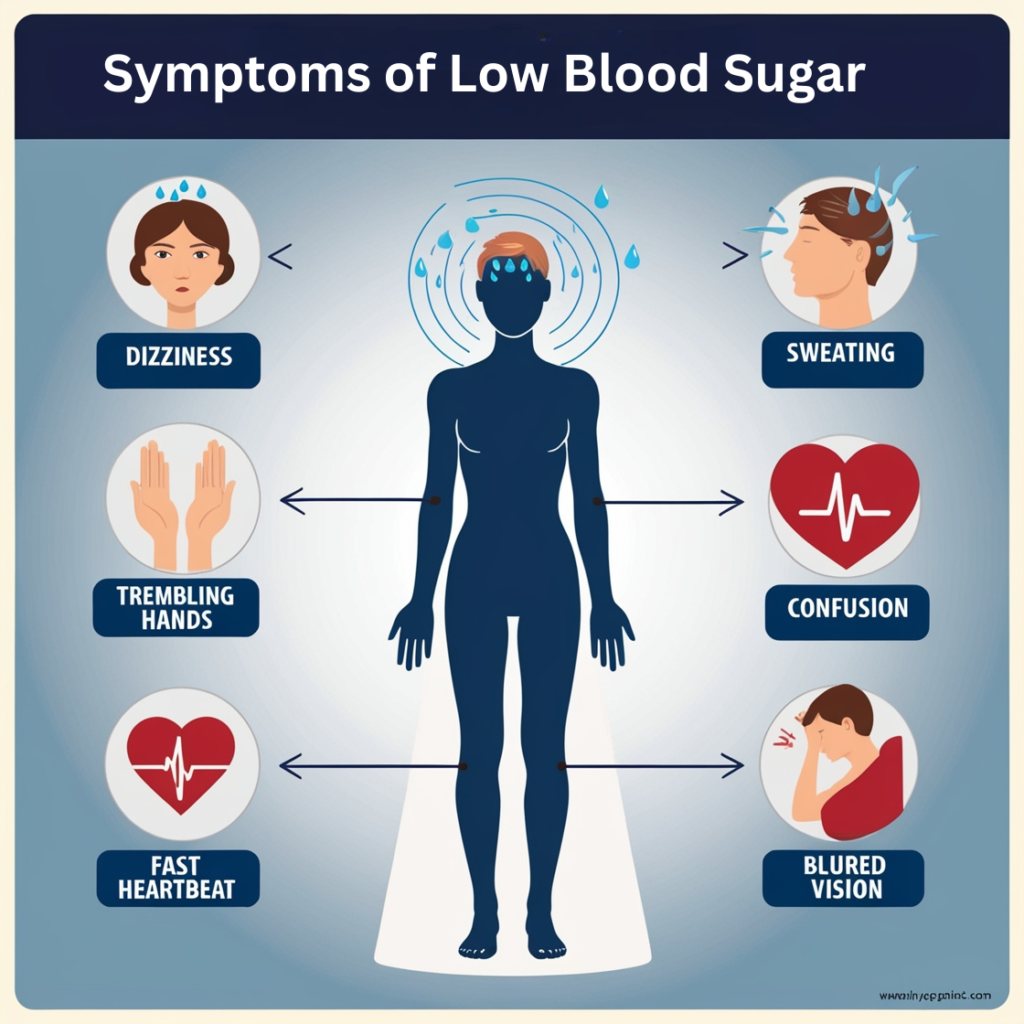 symptoms of low blood sugar